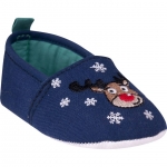 Коледни пантофки Еленче в синьо*