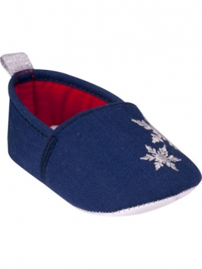 Коледни пантофки Снежинка  в синьо*