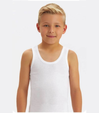 Baykar Потник в бяло за момче 2214