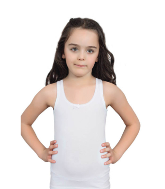 Baykar Потник в бяло за момиче 4640