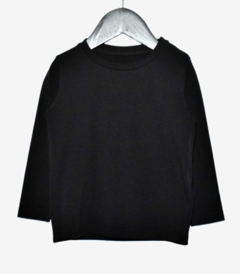 Едноцветна блуза в черно*