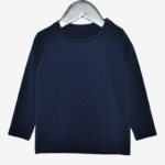 Едноцветна блуза в тъмно синьо*