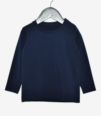 Едноцветна блуза в тъмно синьо*