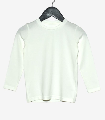 Едноцветна блуза в екрю* - Image 2