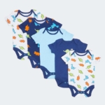 Dunnes Боди с къс ръкав Дино в светлосиньо