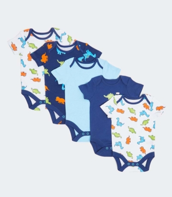 Dunnes Боди с къс ръкав Дино в светлосиньо