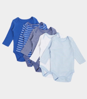 Dunnes Боди Дълъг ръкав Бяло с кант