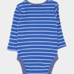 Dunnes Боди Дълъг ръкав Синьо райе