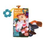 Kikka Boo Образователна текстилна книжка с чесалка Wild Animals