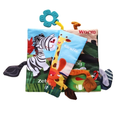 Kikka Boo Образователна текстилна книжка с чесалка Wild Animals - Image 2
