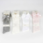 Katamino 3/4 чорапи в сиво с панделка