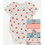 George Боди Къс ръкав Minnie в цвят праскова