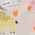 Minoti Боди Къс ръкав Animals екрю - Image 3