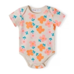 Minoti Боди Къс ръкав Flowers екрю