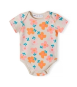 Minoti Боди Къс ръкав Flowers екрю