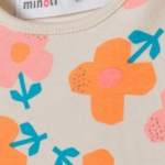 Minoti Боди Къс ръкав Flowers екрю - Image 3