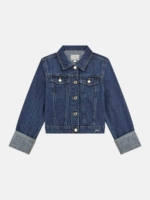 Guess Детско яке деним златист брокат