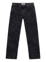 Guess Панталони деним с ефектни знаци