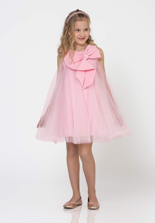 Contrast Рокля с панделка в розово - Image 2