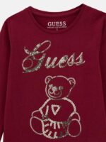 Guess Детска блуза с пайети - Image 3