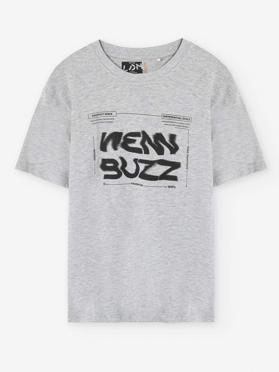 LJBAP0103_25043(1) Losan Тениска Buzz сив меланж - Image 1