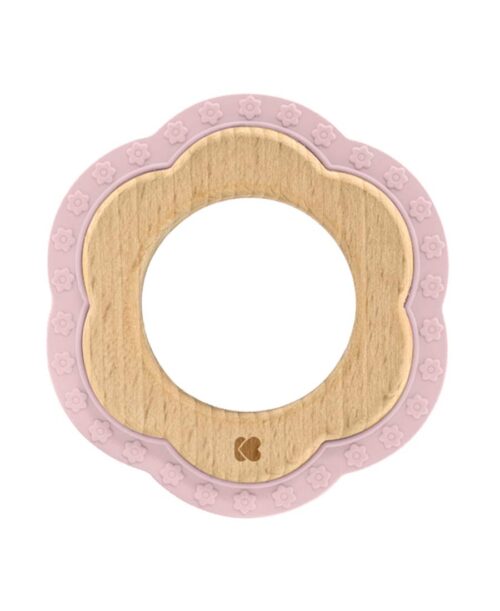 KIKKA BOO Чесалка силикон/дърво Flower Pink 31303020054 - Image 2