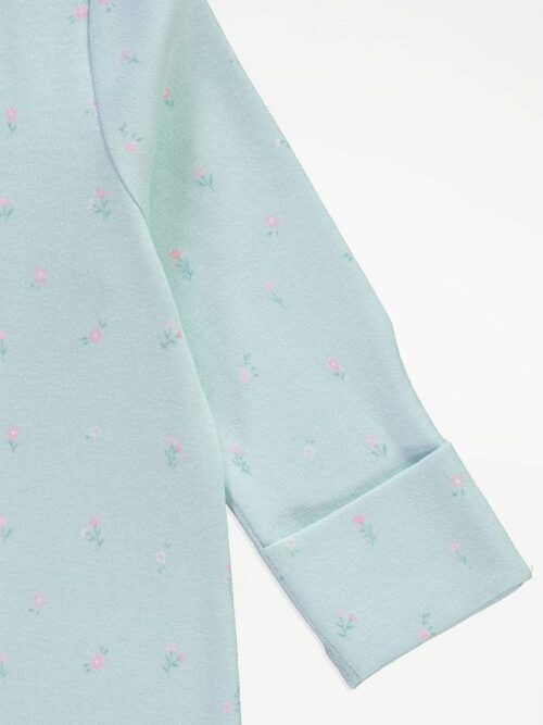 George Пижами-ританки Цветя в зелено - Image 2