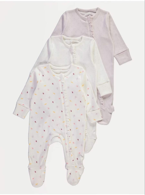 George Пижами-ританки Бяло с пеперудки и калинки - Image 2