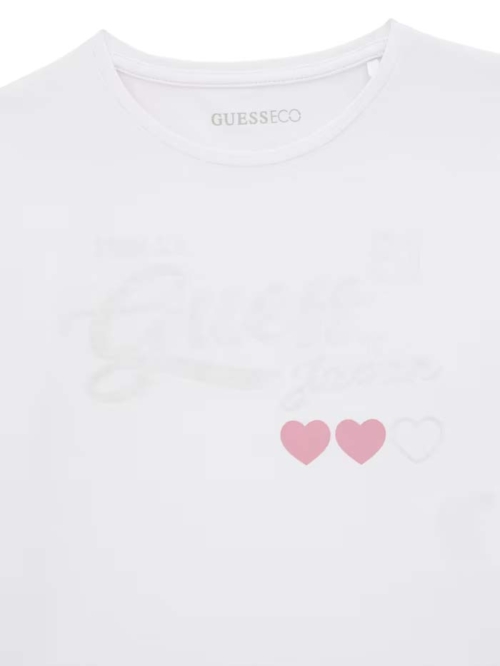 Guess Детска блуза, за момиче, памук, бял - Image 3