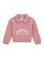 Guess Детски суичър, за момиче, памук, розов