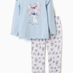 Zippy Детска пижама Stitch & Angel, за момиче, памук, синьо-бяла