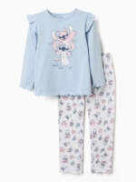 Zippy Детска пижама Stitch & Angel, за момиче, памук, синьо-бяла