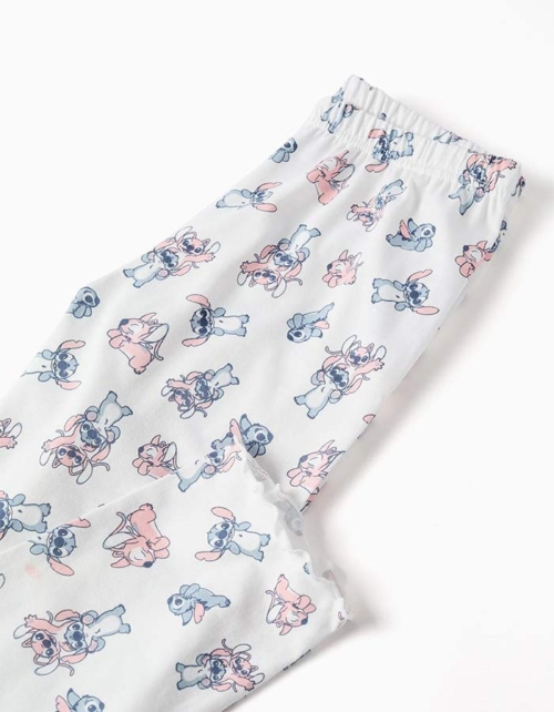 Zippy Детска пижама Stitch & Angel, за момиче, памук, синьо-бяла - Image 4