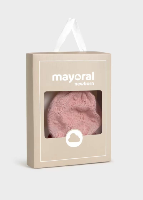 Mayoral Детска шапка и ръкавички, за момиче, памук, розов - Image 3