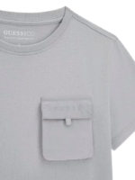 Guess Детска блуза, за момче, памук, сив - Image 3
