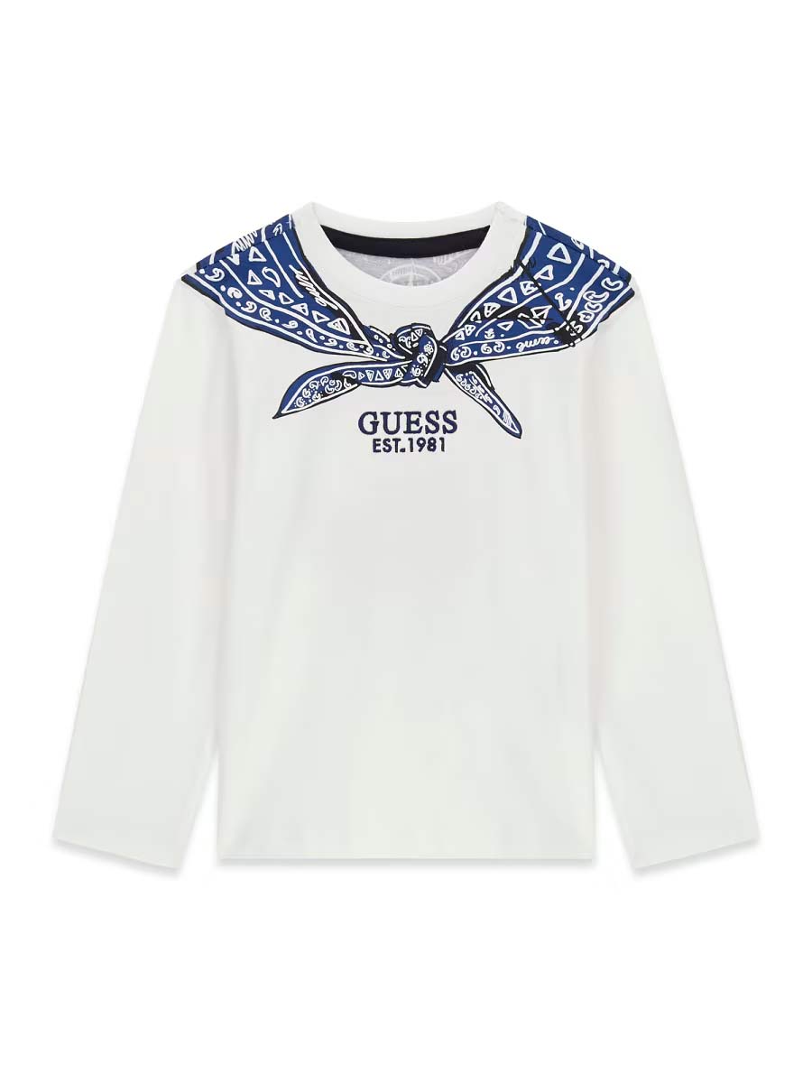 N6BI10K5862-G011 Guess Детска блуза, за момче, памук, бял - Image 1