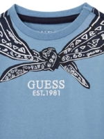 Guess Детска блуза, за момче, памук, светло син - Image 3