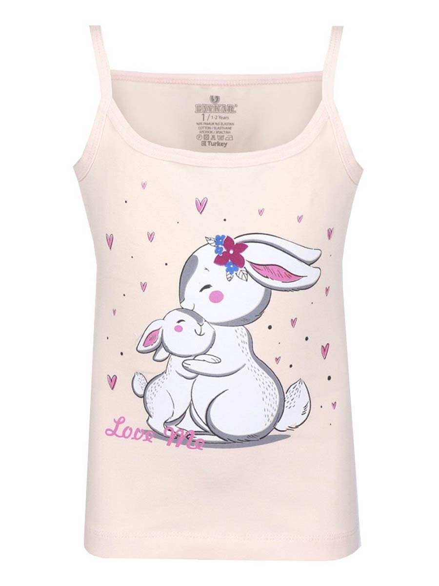 4242-rabbits Baykar Детски потник с тънка презрамка, за момиче, памук - Image 1